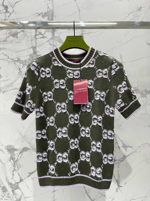 Gucci “Verona Maglia” GG Monogram Knit Top – Luxe Edition
