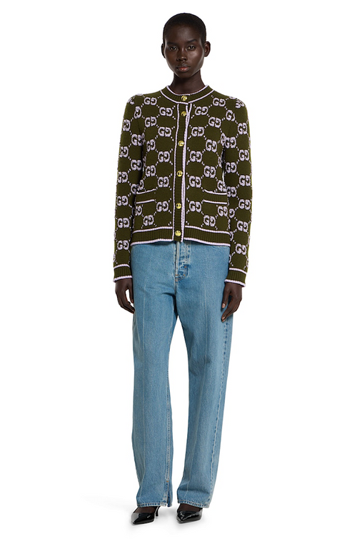 Gucci “Verona Maglia” GG Monogram Knit Cardigan – Luxe Edition