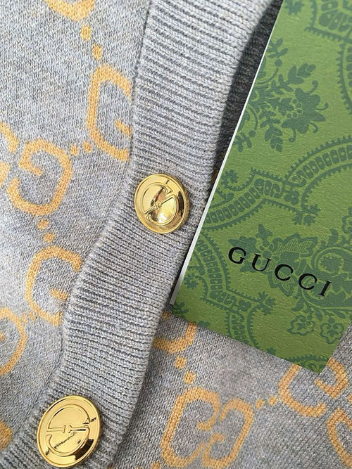 Gucci “Serenità GG” Monogram Knit Cardigan – Luxe Edition