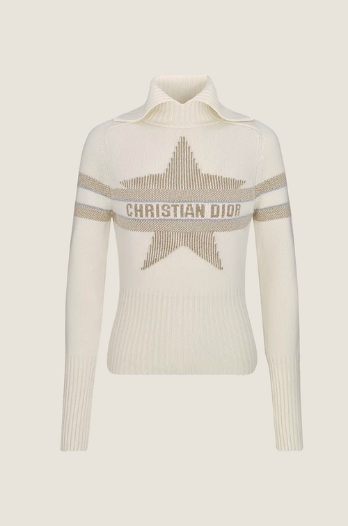 Christian Dior “Étoile Blanche” Star Knit Sweater – Luxe Edition