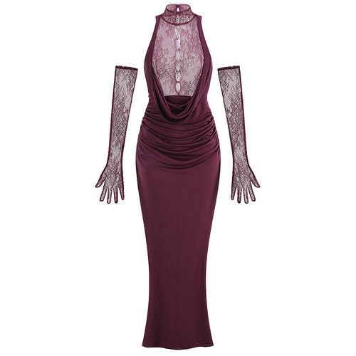 “Ravène de Minuit” Lace Gown