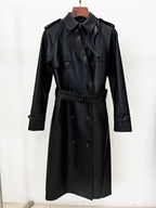 “Obsidian Sovereign” Leather Trench Coat