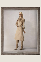 Gucci GG Silk Bow Blouse & Monogram A-Line Skirt Set