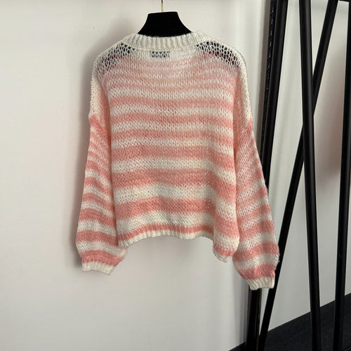 Loewe Striped Mohair Logo Sweater