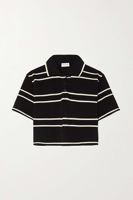 Saint Laurent Cropped Polo Shirt