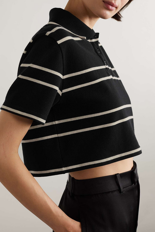 Saint Laurent Cropped Polo Shirt