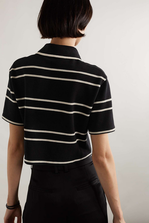 Saint Laurent Cropped Polo Shirt