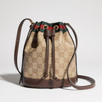 Gucci Ophidia GG Supreme Mini Bucket Bag with Web Stripe