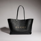 Gucci Large Leather Logo Tote Bag