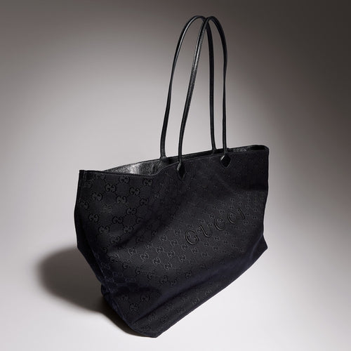 Gucci Jumbo GG Canvas Large Tote Bag – Black