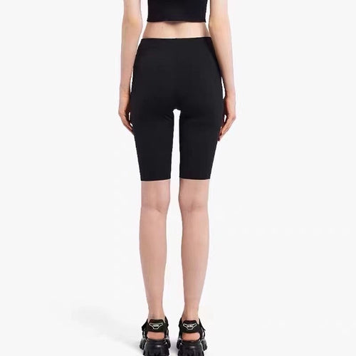 Prada Logo-Plaque Slim-Fit Knitted Cycling Shorts