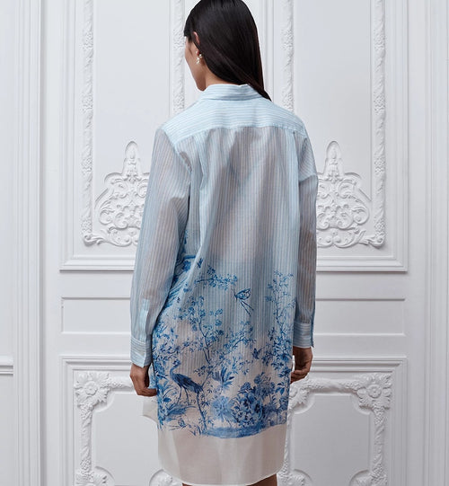 Christian Dior Toile de Jouy Riviera Silk Shirt Dress