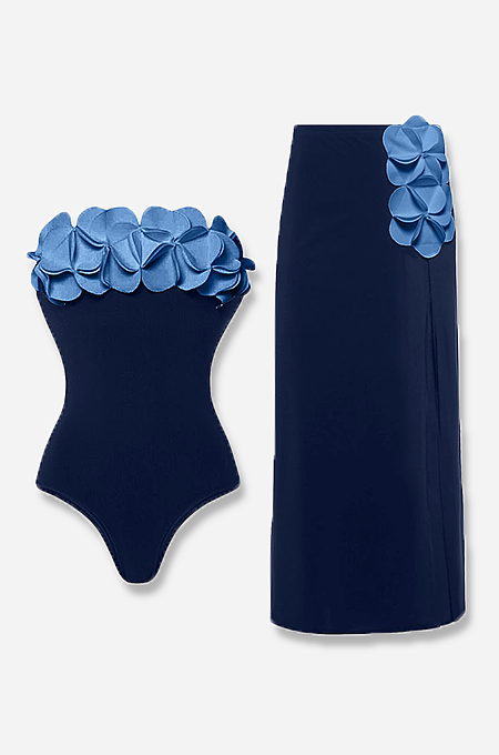 'Avalyn' Swimsuit with Skirt Set