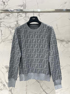 Fendi “Roma Mosaic” Monogram Knit – Silver Ash Edition