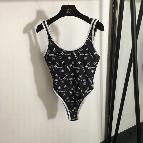 CHANEL CC Signature Monogram One-Piece Swimsuit