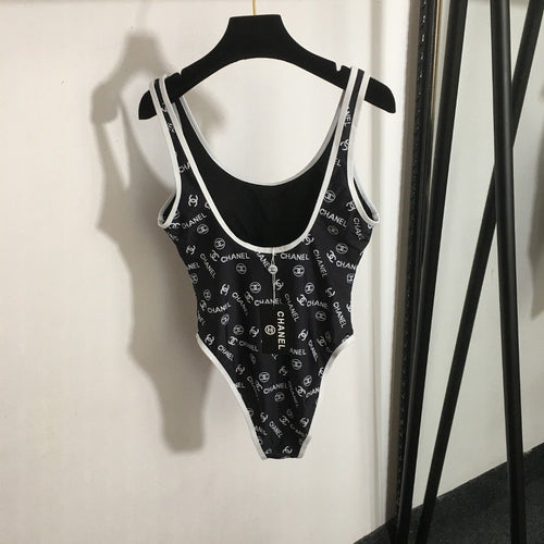 CHANEL CC Signature Monogram One-Piece Swimsuit