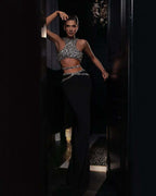 Luna Éclat | Crystal Embellished Skirt Set