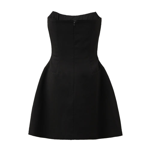 'Vesperine' Strapless Crystalized Dress