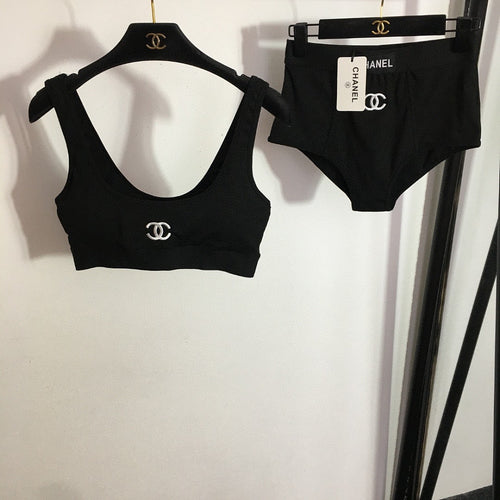 CHANEL Riviera Heritage High-Waist Bikini Set