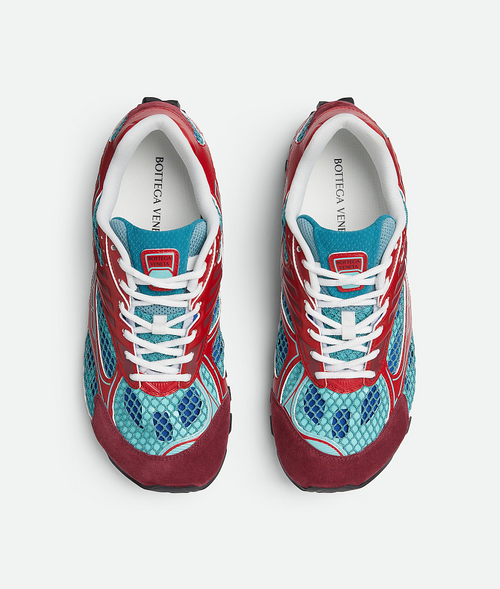 Bottega Veneta Orbit Sneaker – Scarlet Aqua