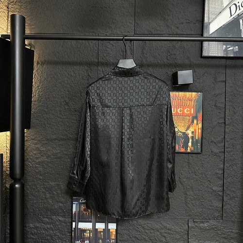 FENDI FF Silk Jacquard Oversized Shirt
