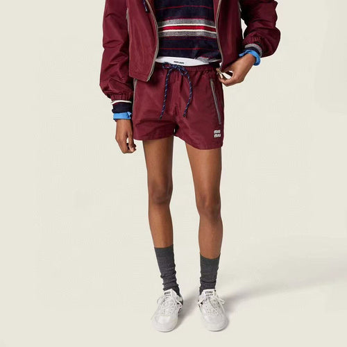 Miu Miu Technical Hooded Windbreaker Performance Shorts Set