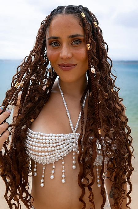 'Belan' Pearled Beaded Top