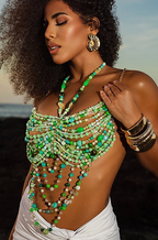 'Bahami' Beach Beaded Bra Top