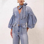 'Zimmerman’ Auror' Denim Top