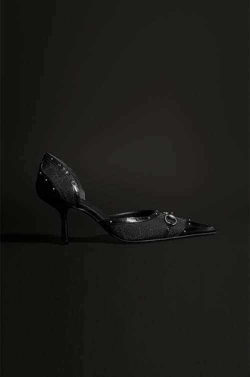 Gucci Horsebit Monogram D’Orsay Pumps – Noir