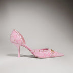 Gucci Horsebit GG Canvas D’Orsay Pumps – Blush Rosé