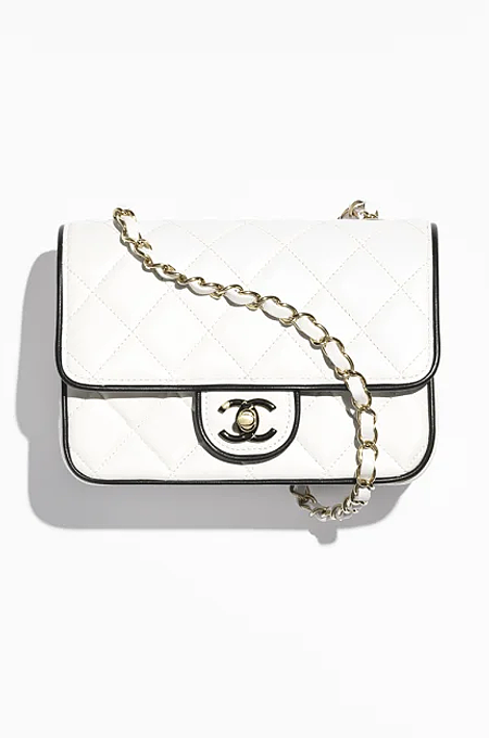 CHANEL Mini Flap Bag with Contrast Trim