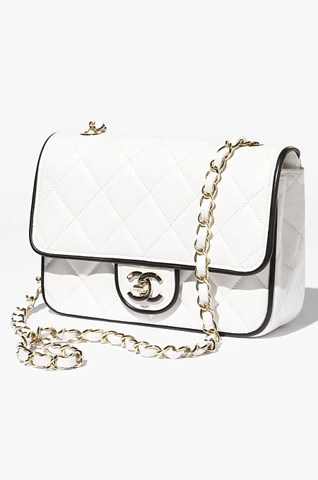CHANEL Mini Flap Bag with Contrast Trim