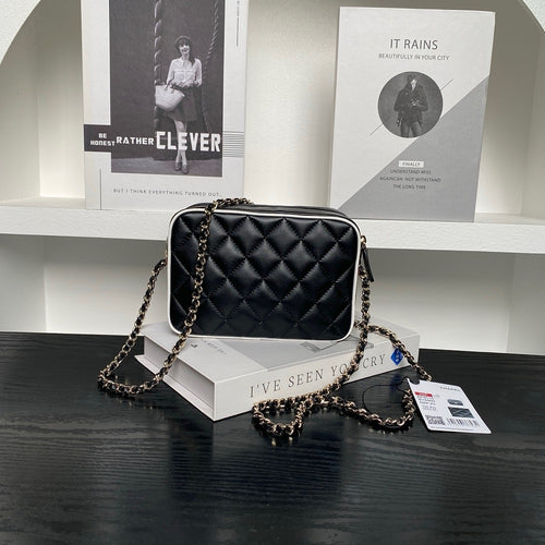 CHANEL Mini Flap Bag with Contrast Trim