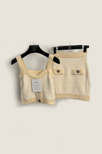 Chanel – Crème Bouclé Knit Two-Piece Set