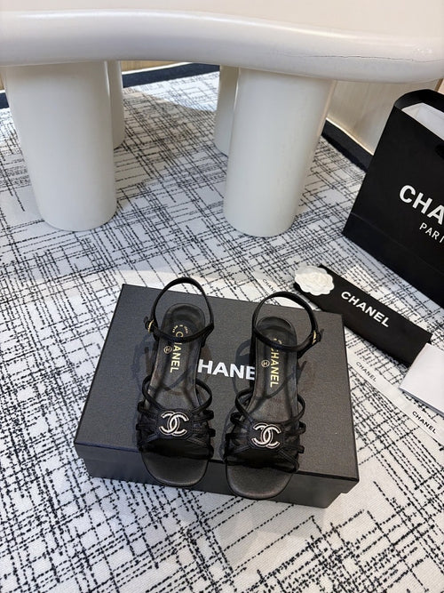 Chanel Lambskin Icone Sandals