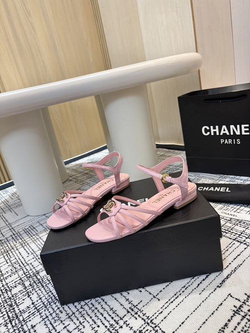 Chanel Lambskin Icone Sandals