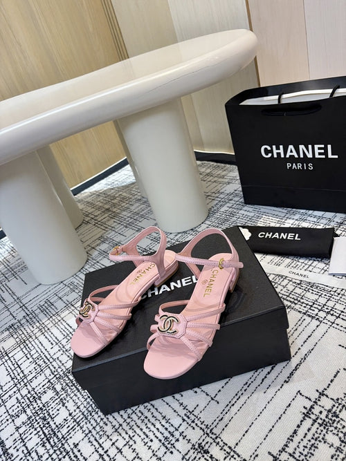 Chanel Lambskin Icone Sandals