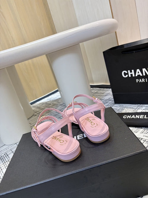 Chanel Lambskin Icone Sandals