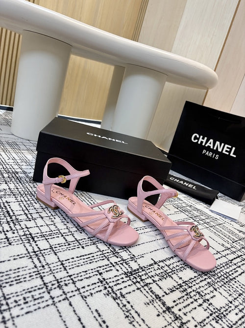 Chanel Lambskin Icone Sandals
