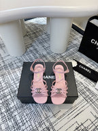 Chanel Lambskin Icone Sandals