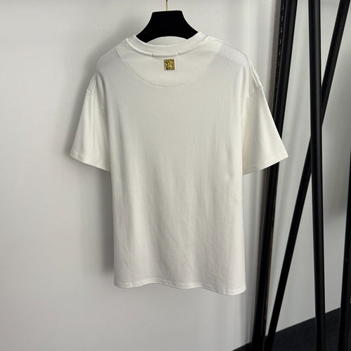 Schiaparelli Gilded Emblem Shoulder T-Shirt – One Size