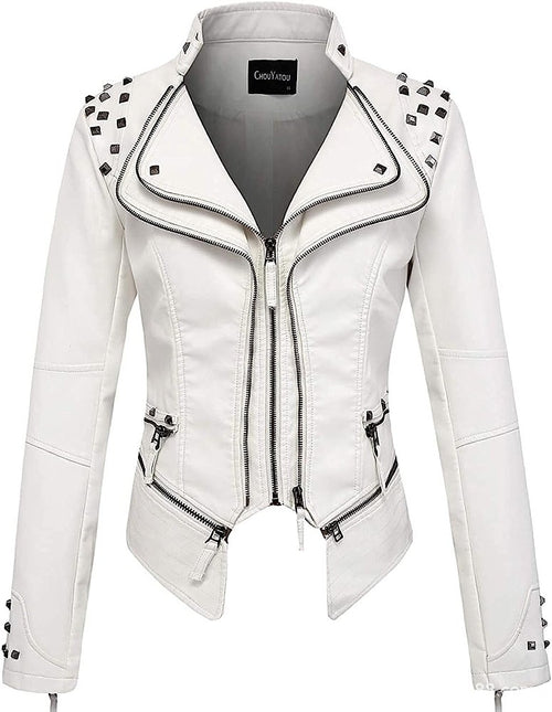 'Bellici' Studded Leather Jacket