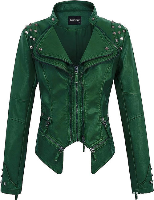 'Bellici' Studded Leather Jacket