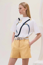 Hermès “Cavalier Étrier” Harness-Print Signature Tee