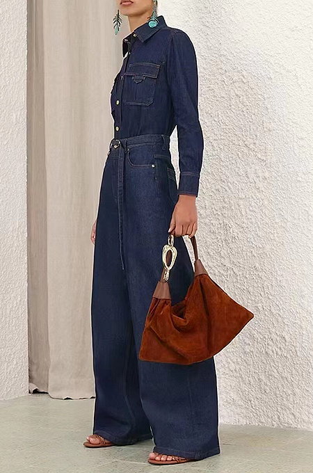 Zimmermann “Sable Dusk” Denim Utility Set