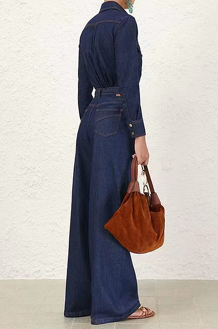 Zimmermann “Sable Dusk” Denim Utility Set