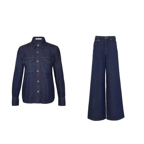 Zimmermann “Sable Dusk” Denim Utility Set