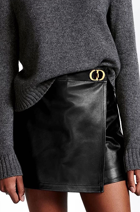 Dior “Cuir Moderne” Nappa Leather Belted Shorts