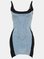 Mugler “Contour Denim Corset Mini Dress”